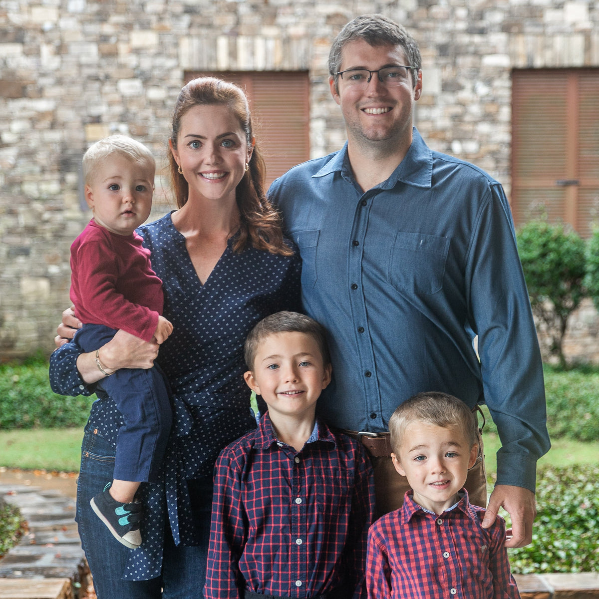 Curtis and Sarah Van Iseghem with their children