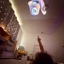 Ozmotic projector in use at bedtime
